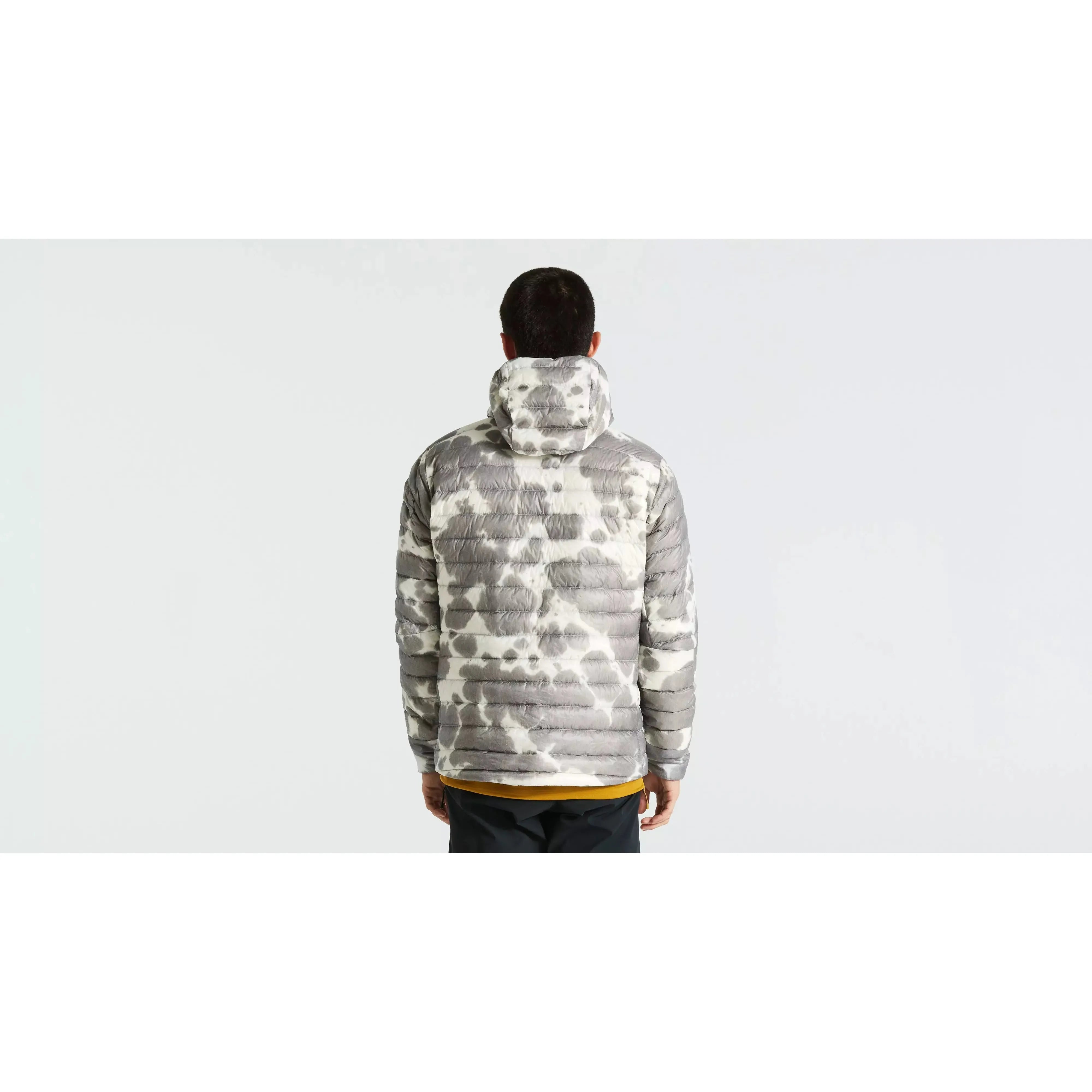 Specialized Men's Lightweight Packable Down Jacket - Dove Grey Splash - Warm Winter Coat for Outdoor Hiking, Travel & Casual Wear