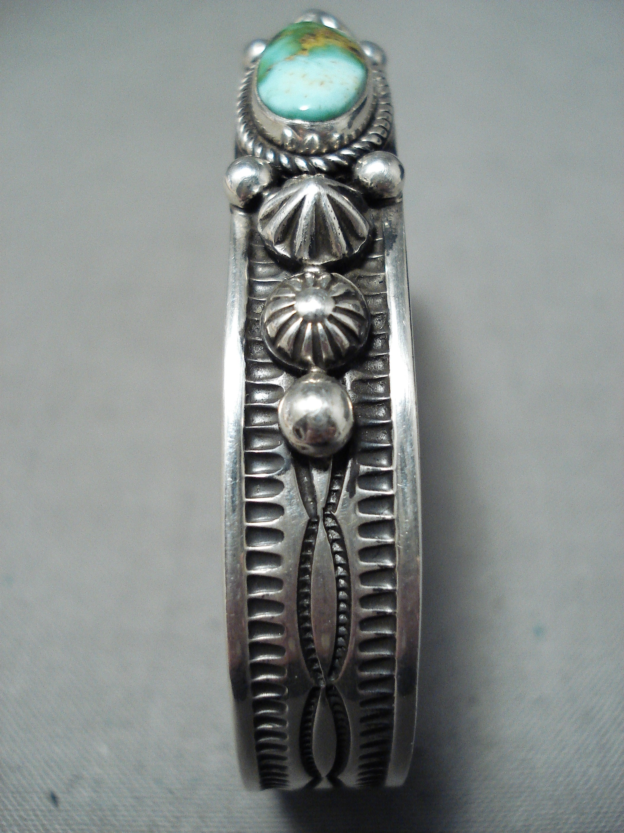 Authentic Native American Navajo Carico Lake Turquoise Sterling Silver Bracelet - Handcrafted Jewelry for Women, Gift for Her, Boho Chic Accessory for Casual & Formal Occasions