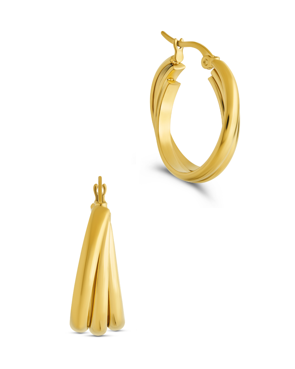 Triple Circle Lilibet Hoops - Trendy Gold Earrings for Women, Minimalist Dainty Jewelry, Perfect for Everyday Wear, Parties & Gifts