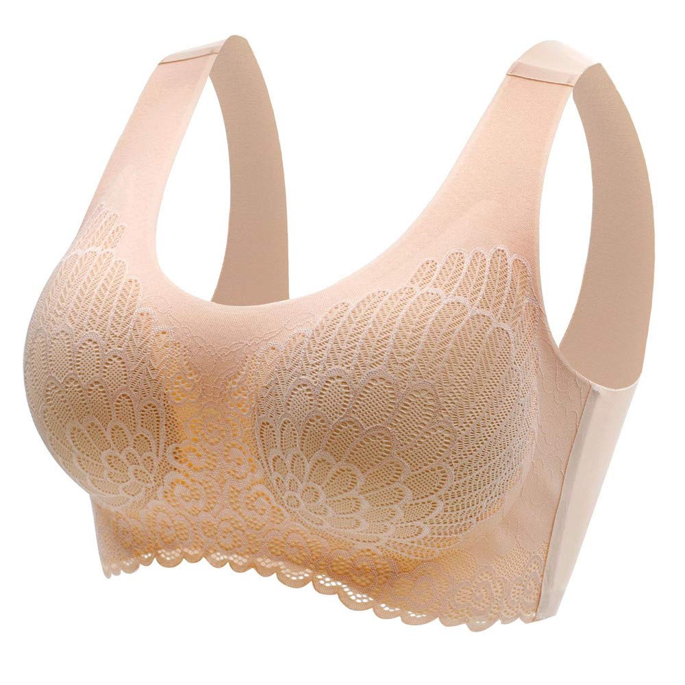 Women's Cooling 5D Seamless Wireless Bra - Zero Feeling Comfort with Removable Soft Pads | Perfect for Yoga, Workout & Everyday Wear