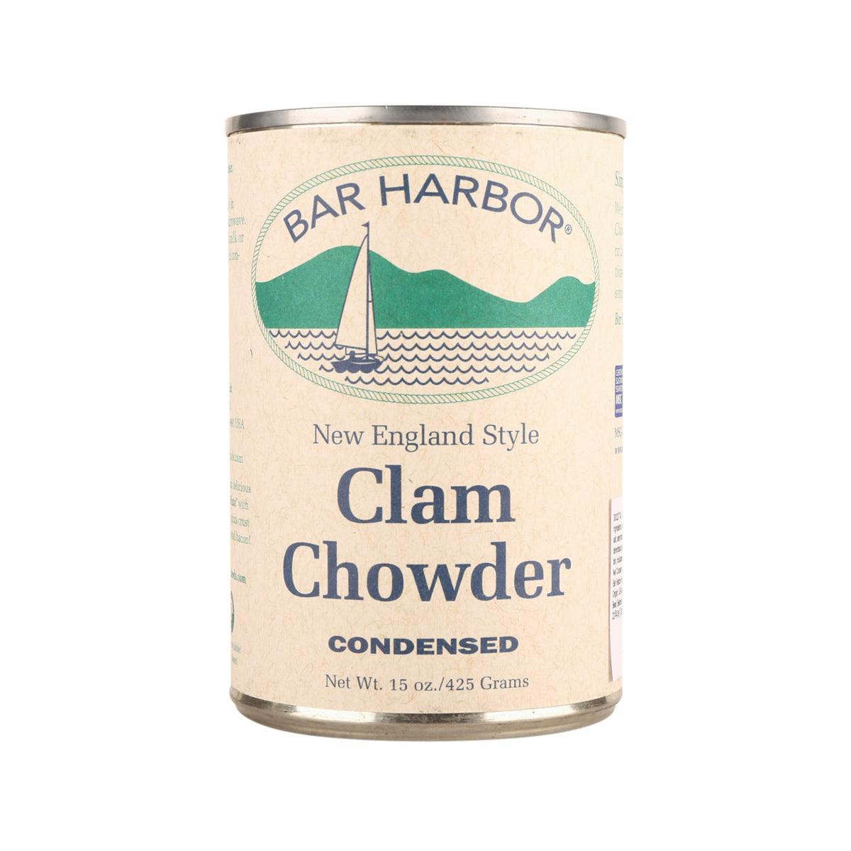 BAR HARBOR New England Style Clam Chowder Condensed Soup 14.5oz (411g) - Creamy Seafood Chowder for Family Dinners & Cozy Winter Meals