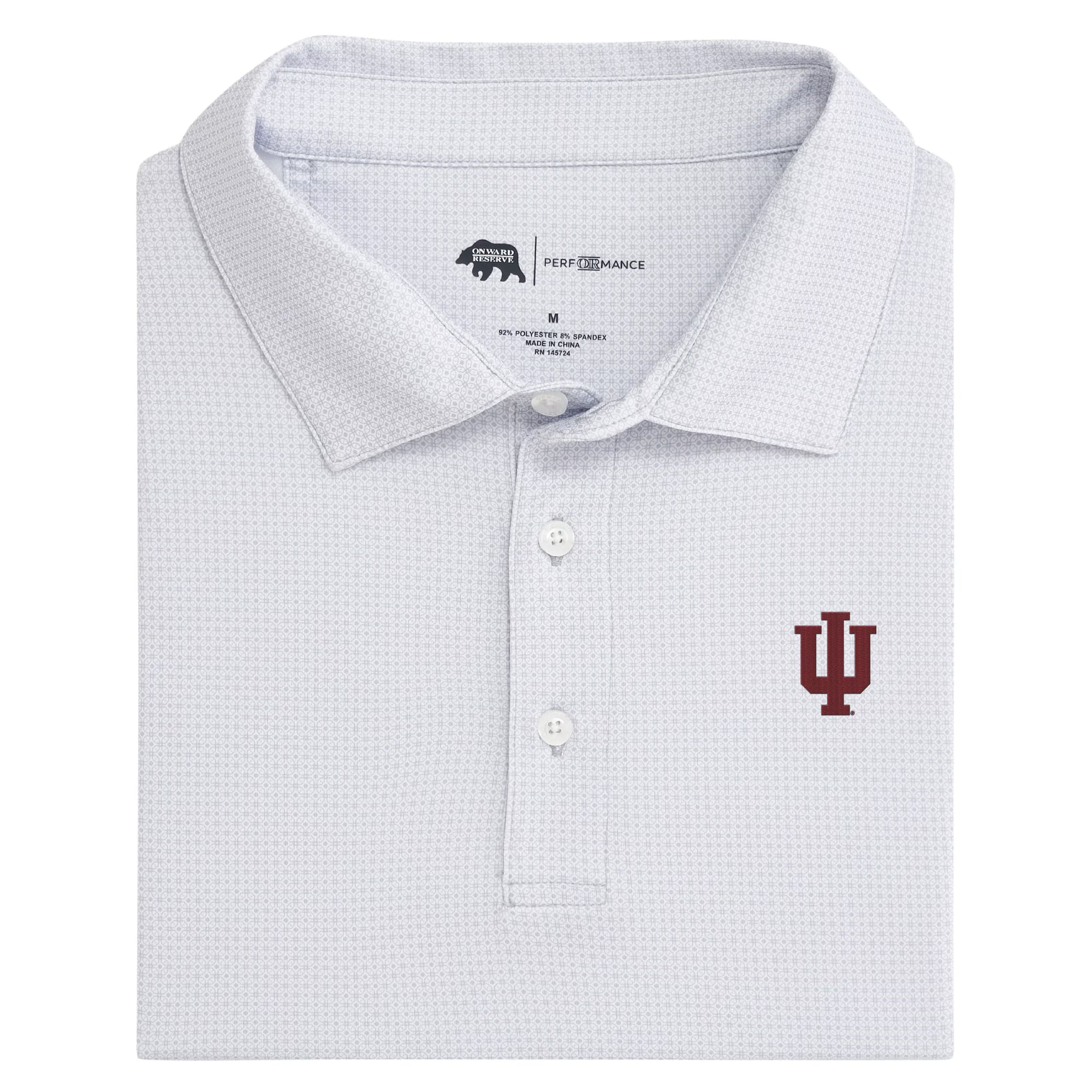 Indiana Range Printed Performance Polo Shirt for Men - Moisture Wicking, Breathable & Quick Dry - Golf, Tennis & Casual Wear