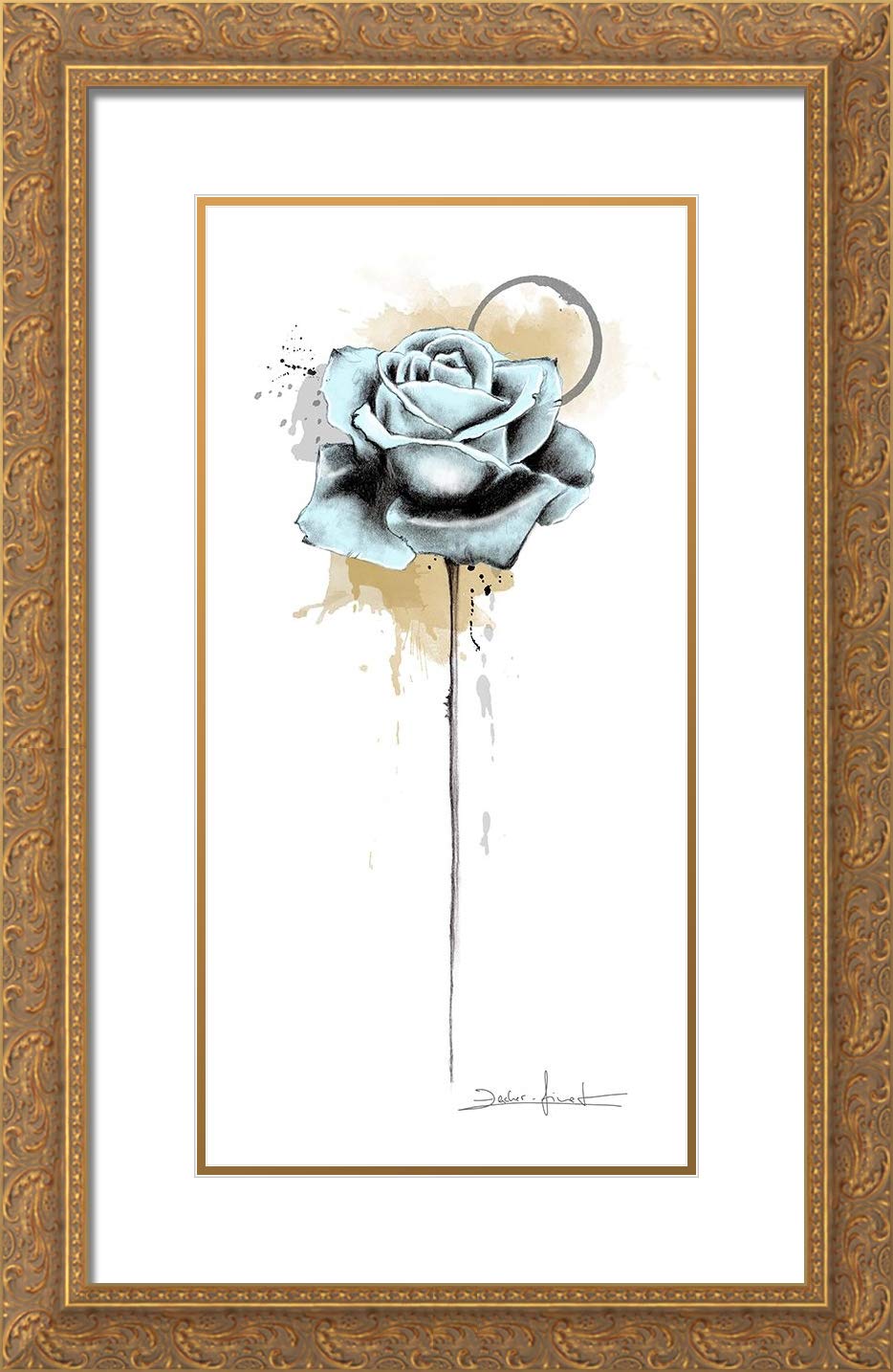 Zacher-Finet Isabelle 13x18 Gold Ornate Framed Double Matted Museum Art Print - Urban Romance I Wall Decor for Living Room, Bedroom & Office