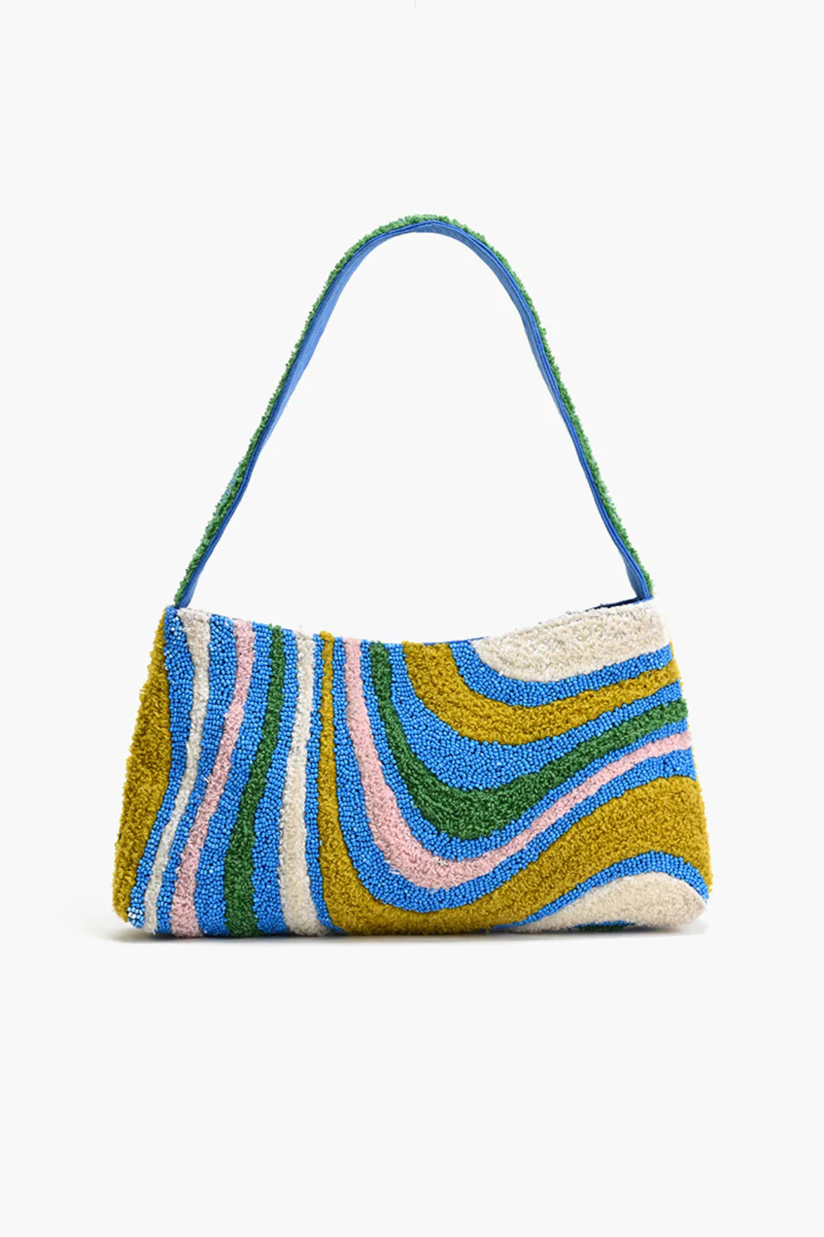 Stylish America & Beyond Waveform Shoulder Bag for Women - Trendy Crossbody Purse with Adjustable Strap - Perfect for Travel, Work & Everyday Use