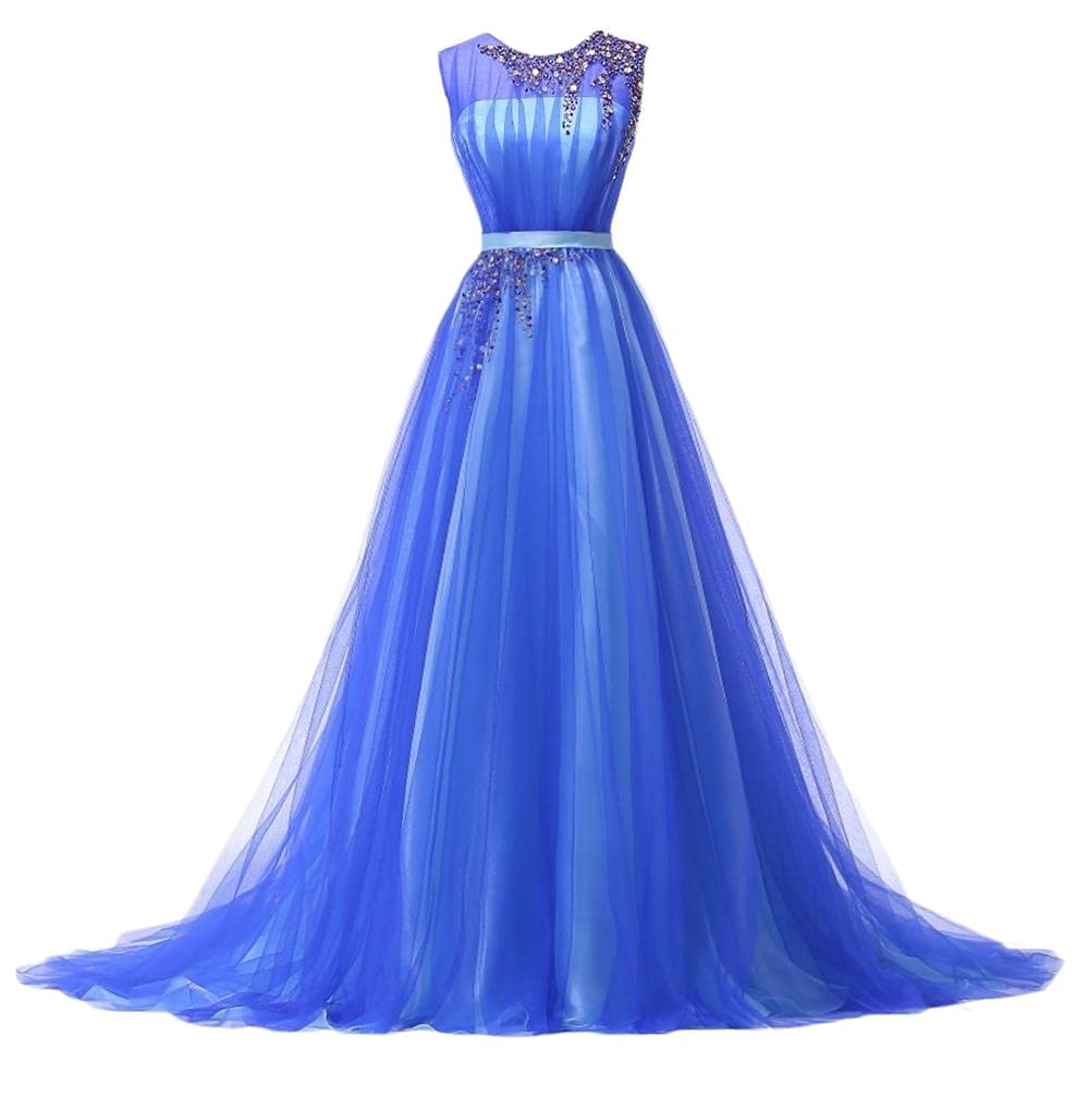 Elegant Women's A-Line Tulle Evening Dress for Wedding, Formal, Prom & Party | Long Sleeve Ball Gown for Special Occasions & Black Tie Events