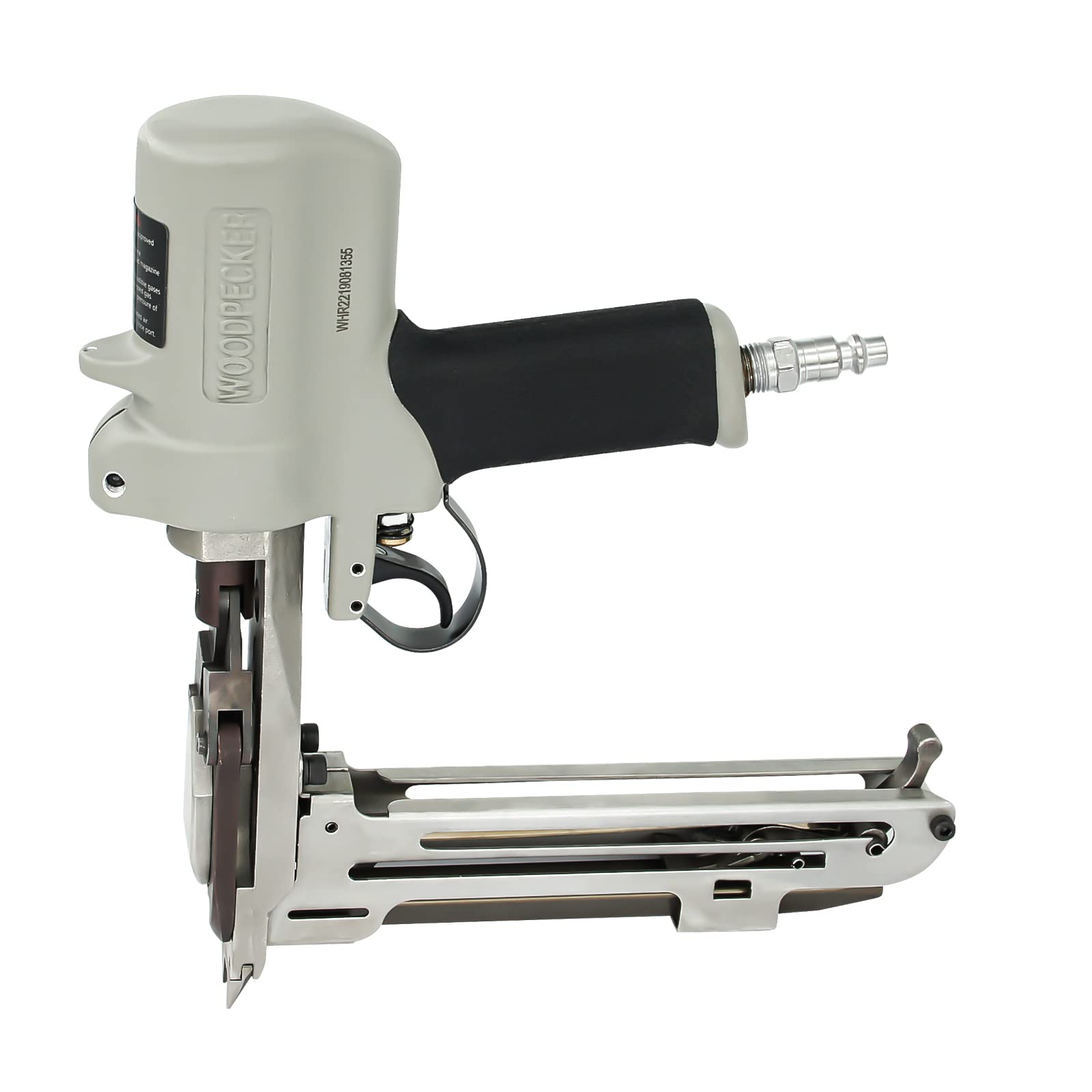 WOODPECKER HR-22 15 Gauge Pneumatic D Ring Hog Ringer Gun - Heavy Duty Hog Ring Plier with Sharp Muzzle (Similar to TR203 & HR 60-22) - Professional Upholstery Tool for Fastening Car Seat Foam, Furniture Repair, and Marine Upholstery Projects
