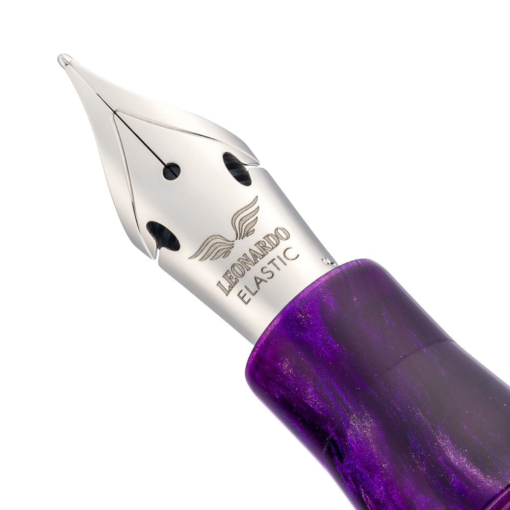 Leonardo × @nibsandflourishes Fioritura Viola Fountain Pen with Rhodium Trim - Elegant Writing Instrument for Calligraphy, Journaling & Gift Giving