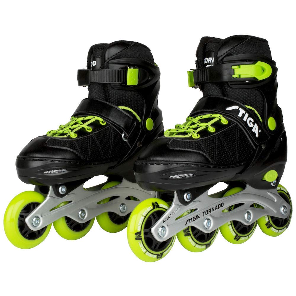 Stiga Str Tornado Kids Inline Skates - Adjustable Sizes for Boys & Girls - Lightweight & Comfortable for Outdoor Fun, Sports & Fitness Training