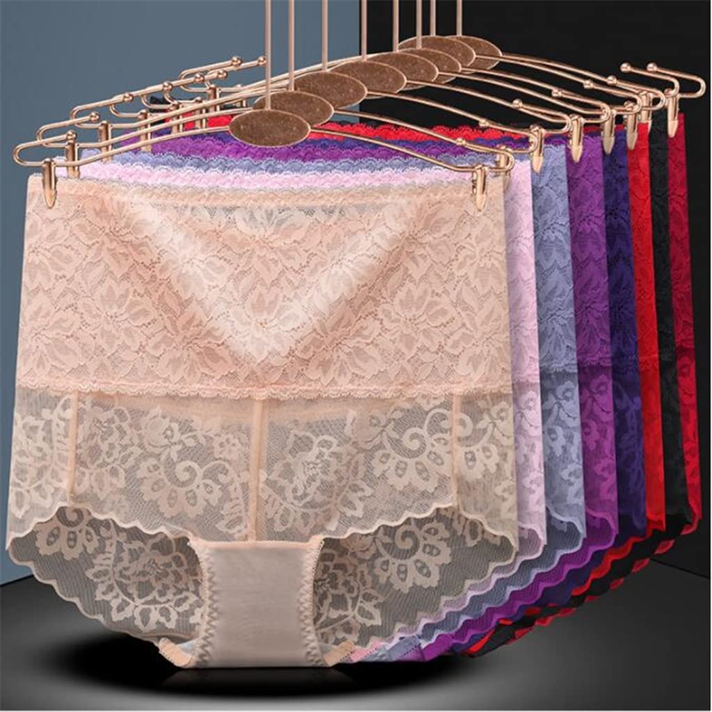 8 Pack Sexy Lace High Waist Women's Underwear Set - Breathable Stretch Panties with Sheer Details (Medium, Color A) for Date Night, Bridal Shower & Special Occasions