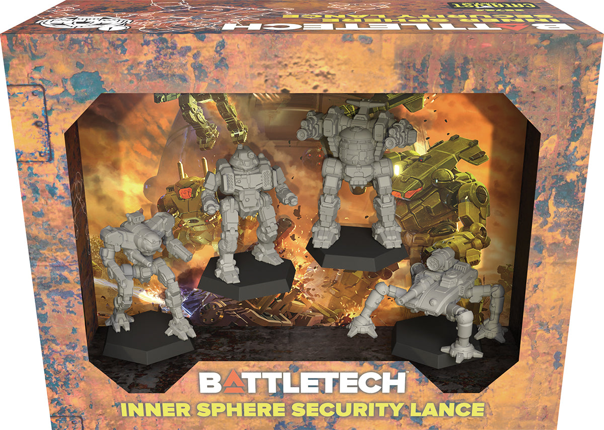 BattleTech Mercenaries ForcePack: Inner Sphere Security Lance - Miniature Wargaming Set for Tabletop Battles & Collectors - Perfect for Sci-Fi Strategy Games & Role-Playing Scenarios