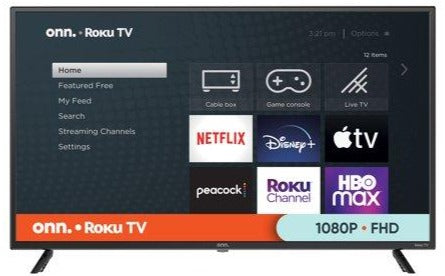 ONN 40 inch Class FHD (1080P) LED Roku Smart TV with HDR (Model 100058007) - Perfect for Living Room, Bedroom & Home Entertainment
