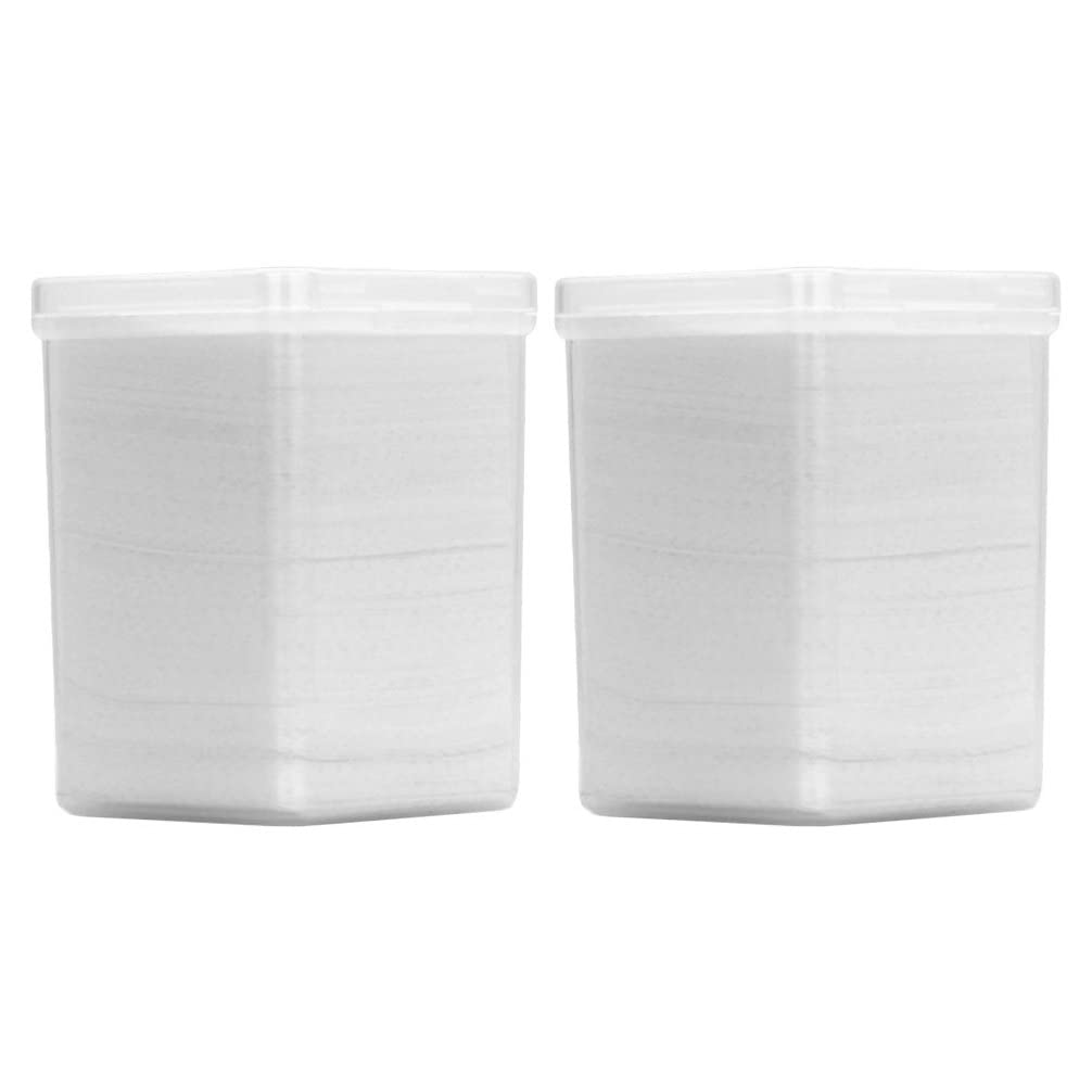 2 Pack Nail Polish Remover Wipes & Eyelash Glue Cleaning Pads - Gentle Non-Woven Cotton Cloths for Nail Care & Lash Extension Maintenance - Perfect for Salon, Home Use & Travel Beauty Essentials