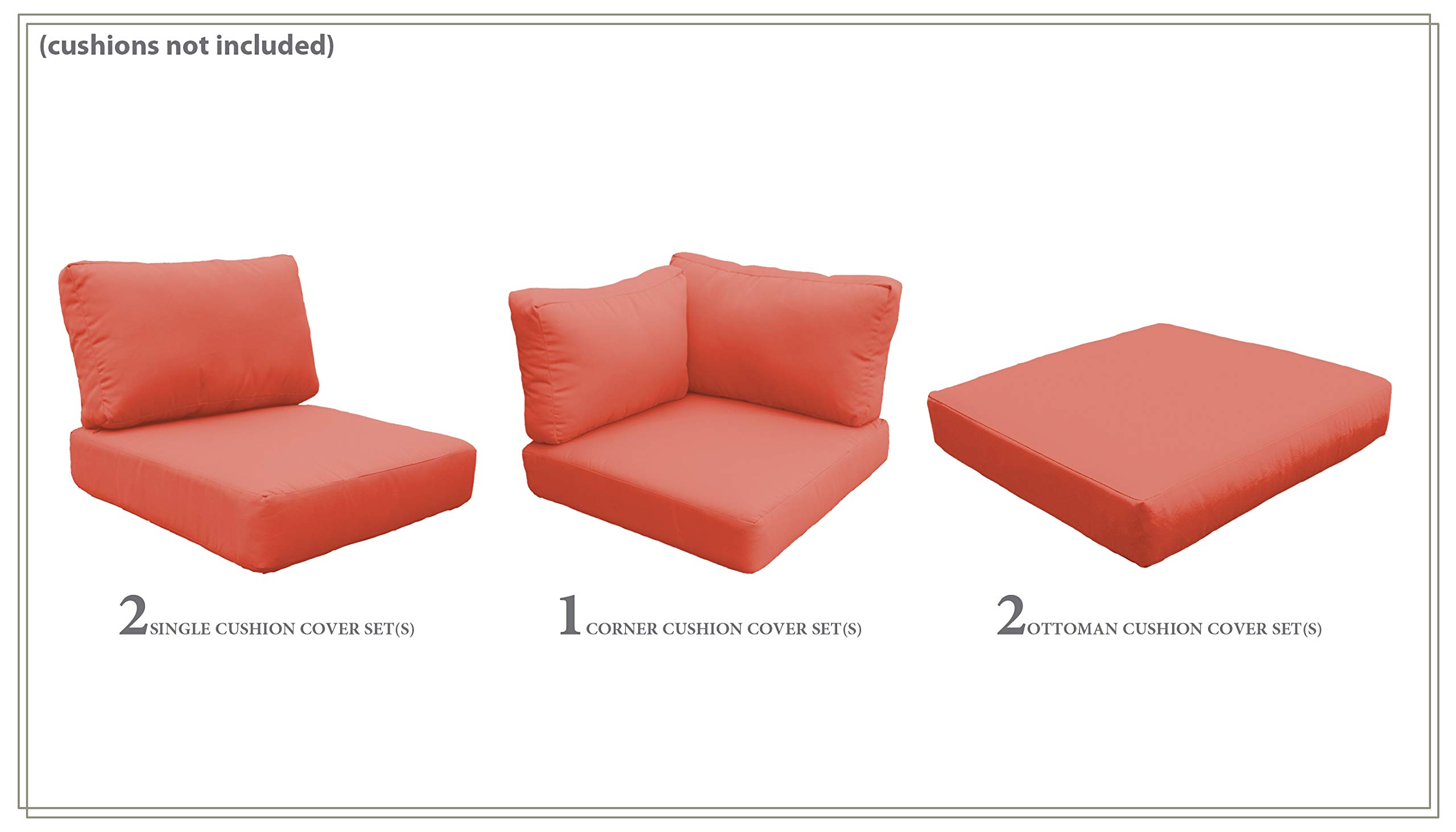 TK Classics Tangerine Outdoor Furniture Cover Set for MIAMI-06c Chair - Waterproof, UV Resistant Patio Chair Protector for Garden, Poolside & Backyard Use (Cushions Not Included)