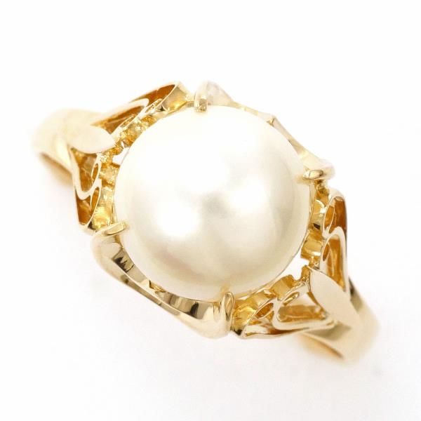18K Yellow Gold Pearl Ring for Women - Elegant & Timeless Jewelry Gift for Her - Perfect for Weddings, Anniversaries & Special Occasions