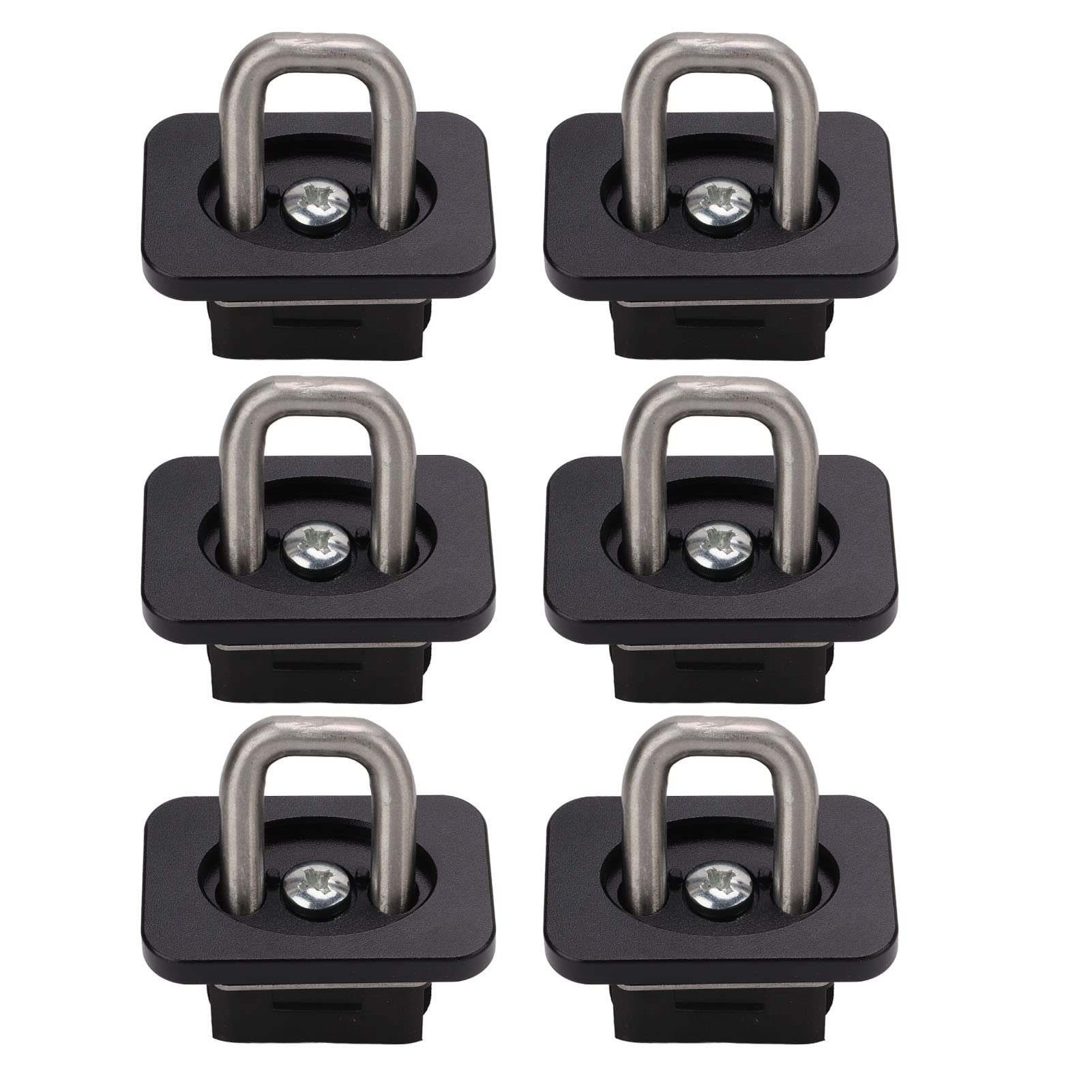 6PCS Retractable Truck Bed Tie Down Anchors - 35° Black Inner Bed Anchors for Chevy Silverado 2007 | Heavy Duty Cargo Securement for Pickup Trucks & Hauling Gear