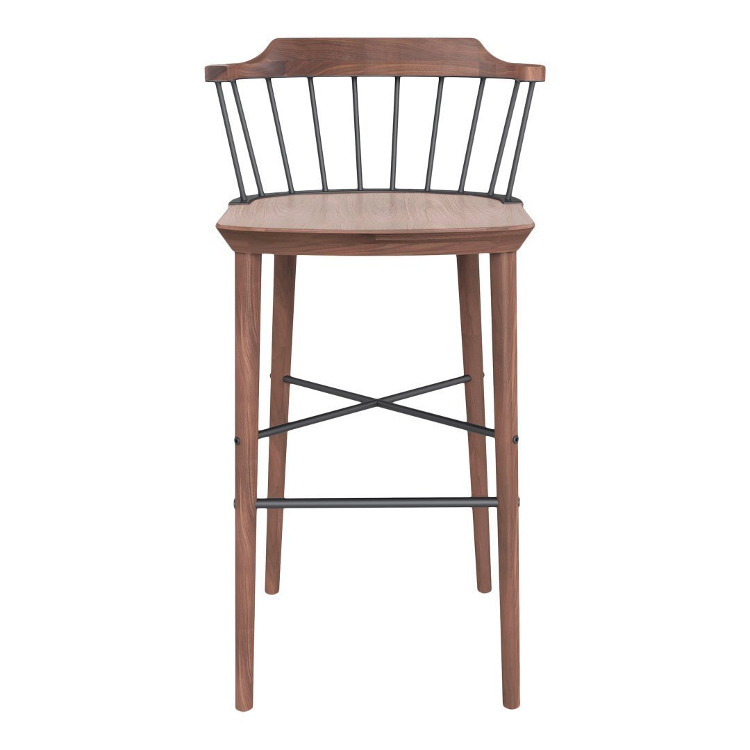 Modern Bar Stools with Swivel Seat - Adjustable Height Counter Stools for Kitchen Island, Home Bar & Dining Room - Set of 2