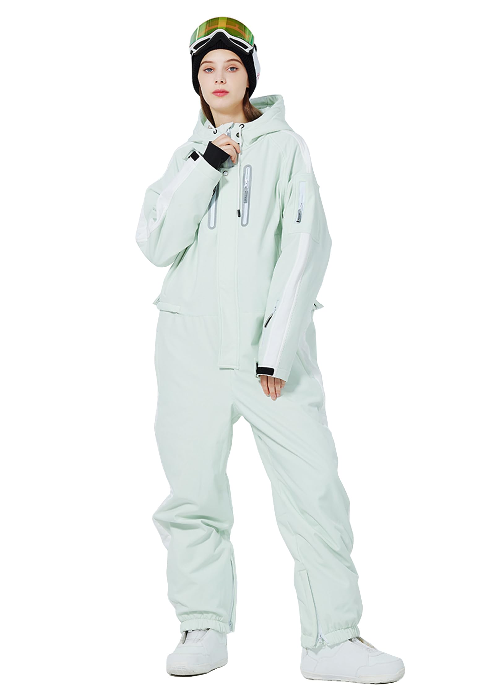 Women's Windproof Waterproof One Piece Ski Suit - Thermal Winter Snowsuit for Skiing, Snowboarding & Outdoor Sports - Perfect for Alpine Adventures & Cold Weather Activities