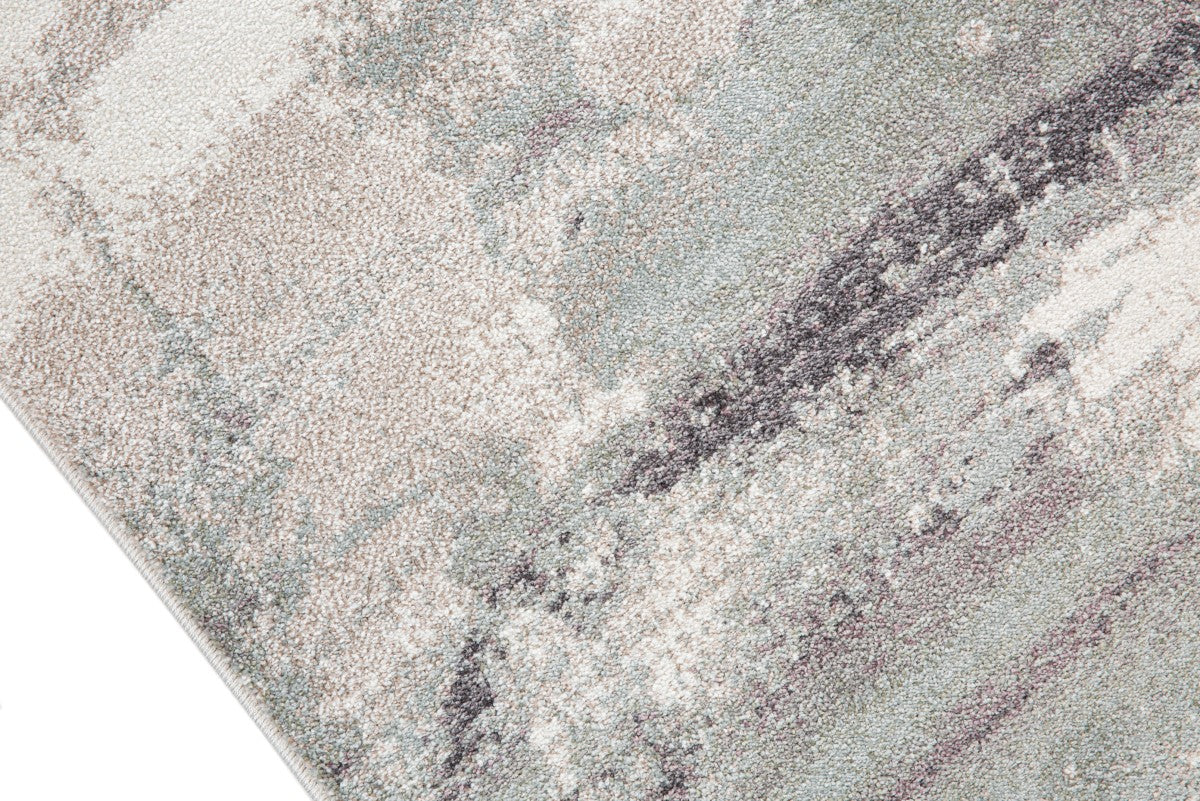 8x11 Area Rug in White & Beige - Soft Modern Living Room Rug for Home Decor, Bedroom, Office
