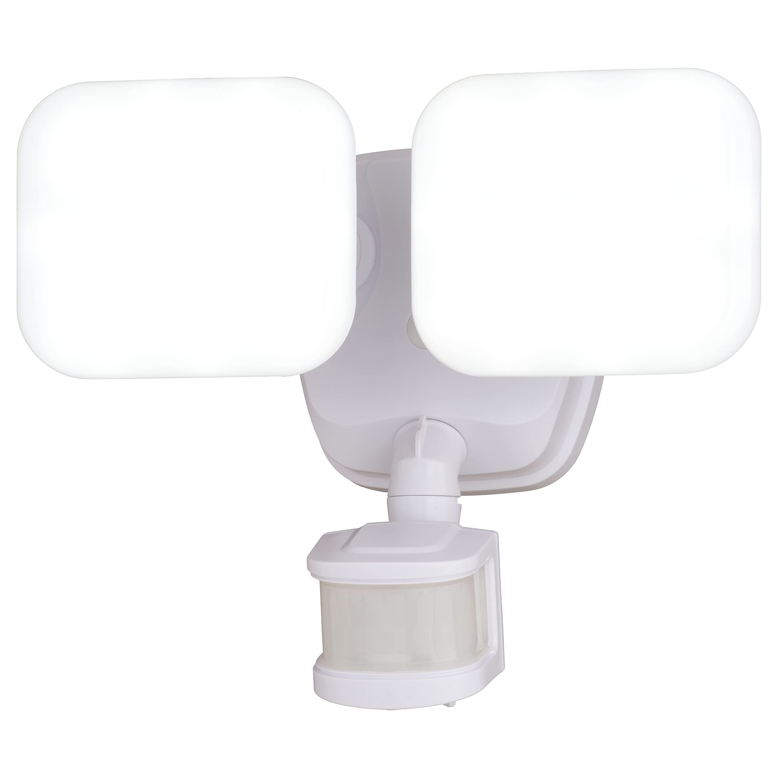 VAXCEL Theta 2 Light LED Outdoor Motion Sensor Security Flood Light - Adjustable Brightness, Weatherproof, White - Perfect for Driveway, Garage, Backyard & Patio Lighting