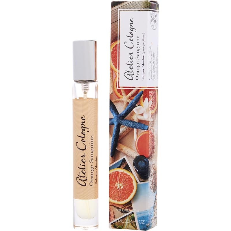 Atelier Cologne Orange Sanguine Pure Perfume Travel Spray 0.34 oz/10mL - Long-Lasting Citrus Fragrance for Women & Men - Perfect for Travel, Office & Date Nights
