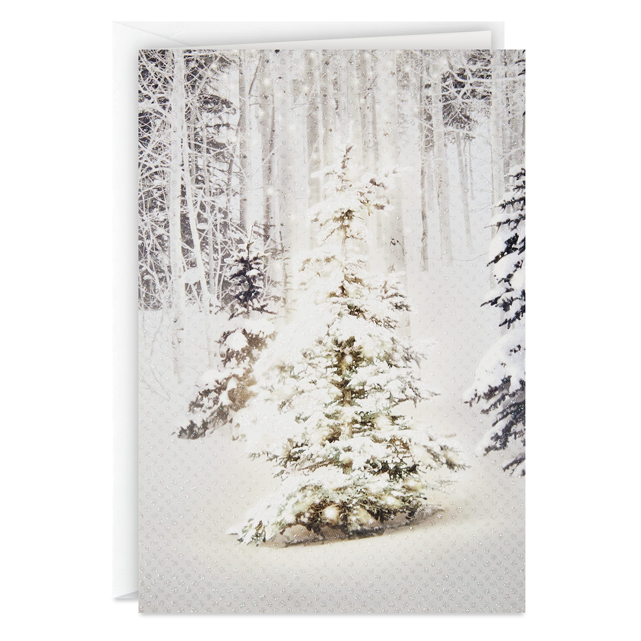 Hallmark Boxed Christmas Cards - Snowy Glowy Tree Design (16 Cards & Envelopes) | Holiday Greeting Cards for Family, Friends & Coworkers | Perfect for Christmas Parties, Office Exchanges & Festive Mailings