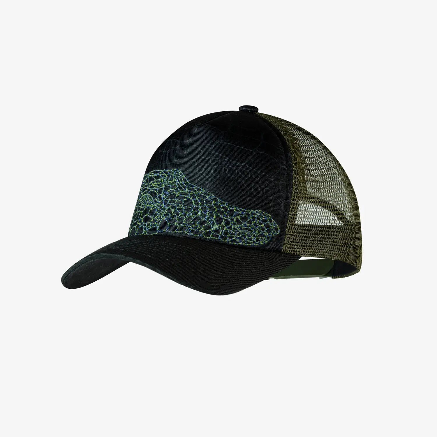 Buff Kote Black Youth Trucker Cap - Adjustable Snapback Hat for Boys & Girls - Perfect for Outdoor Sports, Hiking, and Casual Wear