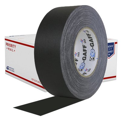 10-Pack 2 Inch Black Professional Gaffer Tape - 55 Yard Rolls per Roll - Heavy Duty Cloth Tape for Stage, Film, Photography & Event Setup