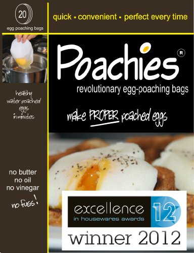 Poachies Egg Poaching Bags - 6 Pack, Reusable Silicone Egg Poachers for Perfectly Shaped Eggs - Ideal for Breakfast, Brunch, and Meal Prep