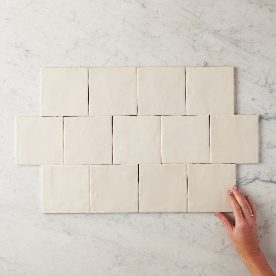 Premium Newport Matte Bone Mixed Square Tile - Elegant Ceramic Wall & Floor Tiles for Kitchen Backsplash, Bathroom, and Shower Remodeling