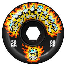 Spitfire Chrome Venom Conical Full Skateboard Wheels 58mm 80HD Black - Perfect for Street Skating and Park Riding