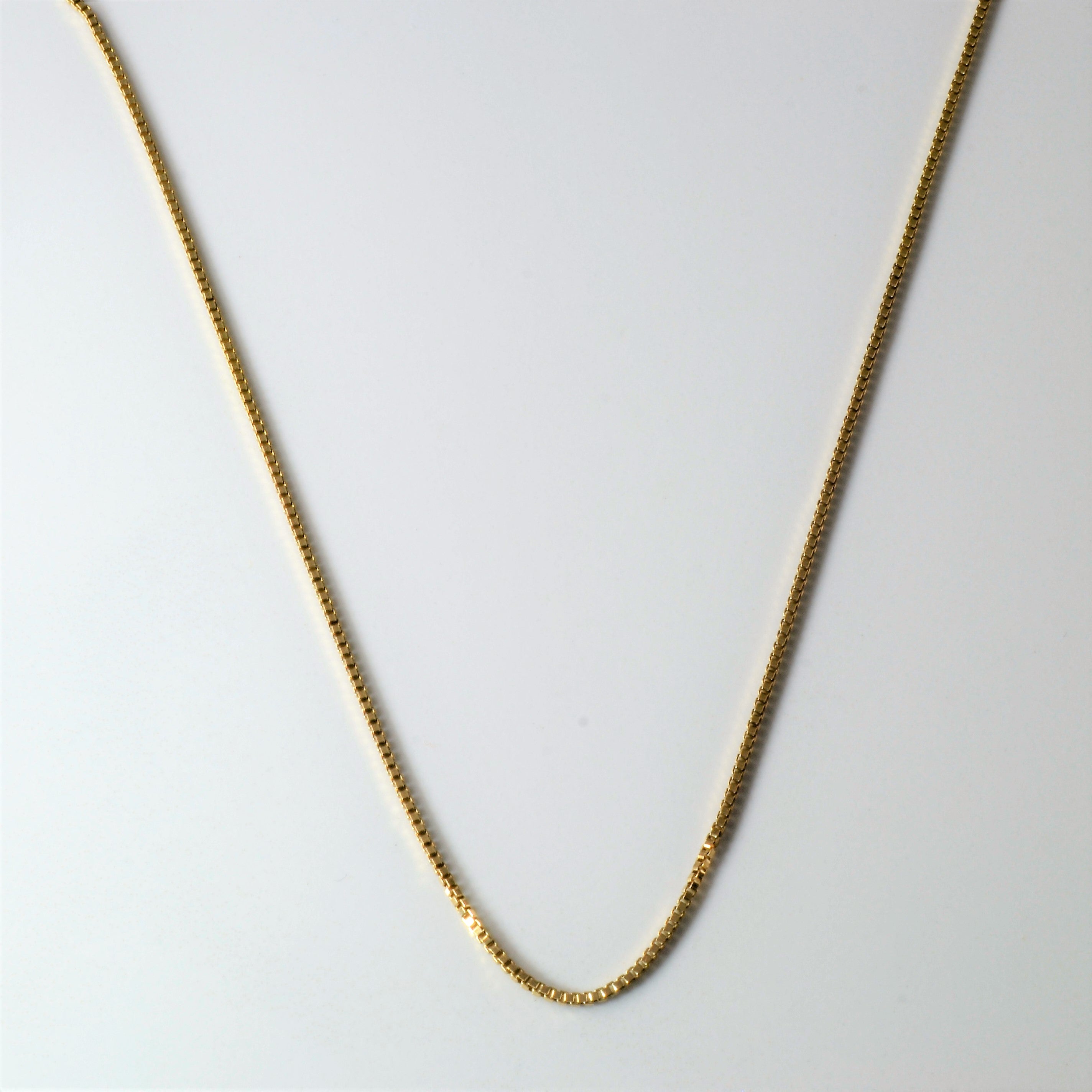 10K Yellow Gold Box Chain Necklace for Women - 14 Inch Dainty & Elegant Jewelry Gift for Her - Perfect for Everyday Wear, Special Occasions & Layering