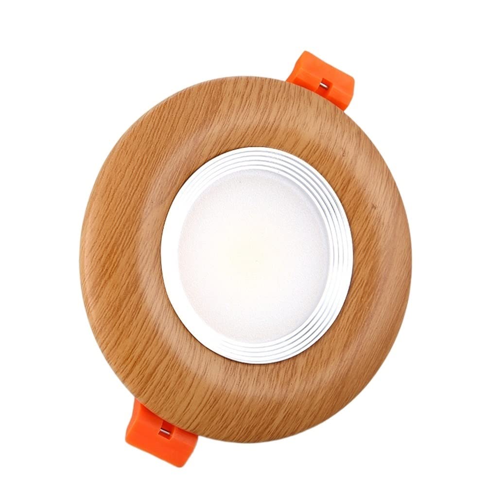 OKLUCK Ultra-Thin 5W COB LED Recessed Downlight - Energy Saving Round Ceiling Panel Light with Resin Trim for Home, Study Room & Library (Perfect for Modern Interior Lighting)