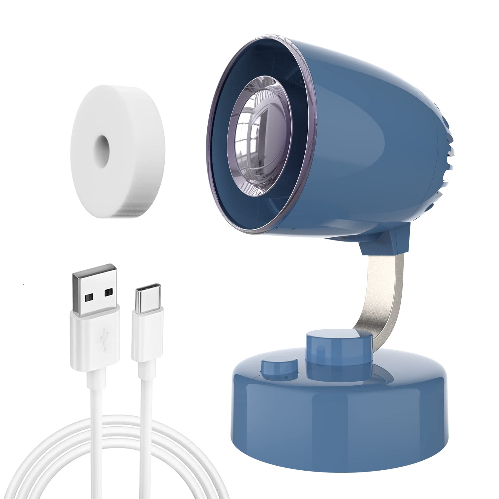 Turbo Force Desk Fan with Aromatherapy Diffuser - 120° Adjustable Head, 4000mAh Battery (12H Runtime), Quiet 4-Speed Air Circulator - Perfect for Bedroom, Home Office & Workspace Cooling