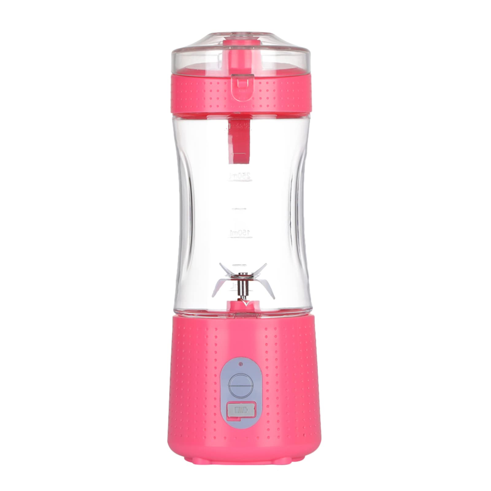 Portable Smoothie Blender - 13 Oz (380ml) USB Rechargeable Personal Blender with 6 Stainless Steel Blades - Mini Juicer Cup for Fresh Fruit, Protein Shakes & Smoothies - Perfect for Home, Travel, Gym & Office - Pink