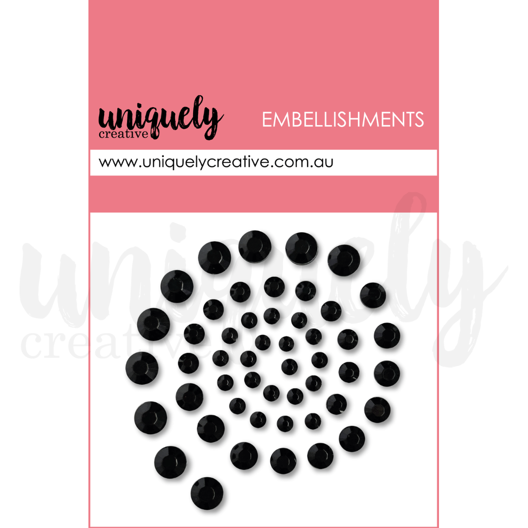 Black Rhinestones for Jewelry Making - Sparkling DIY Craft Supplies for Necklaces, Earrings & Bracelets - Perfect for Wedding, Party & Cosplay Accessories