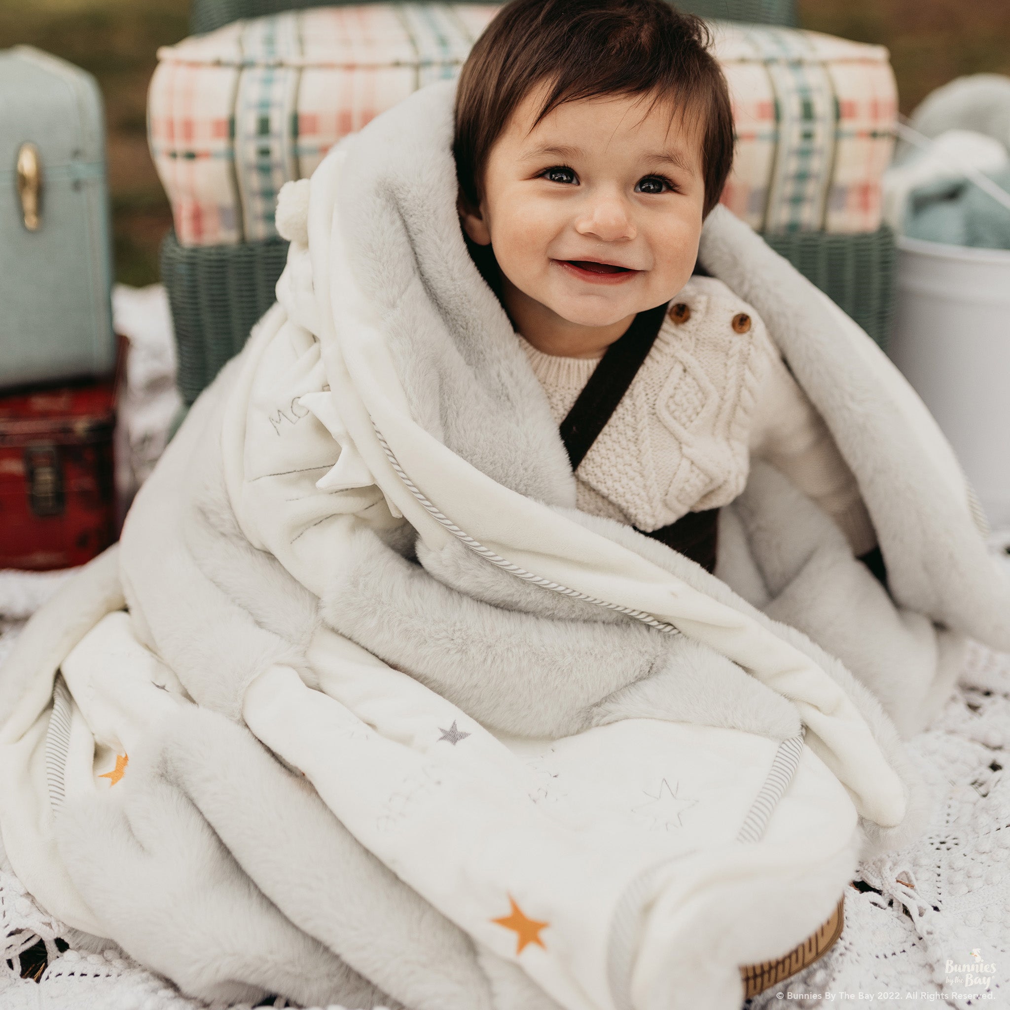 Little Star Heirloom Quilt Gift Set - Premium Handmade Baby Blanket & Keepsake Box - Perfect for Newborn Gifts, Christening, Baptism & Family Heirlooms - Nursery Decor, Baby Shower Present, Special Occasion Gift