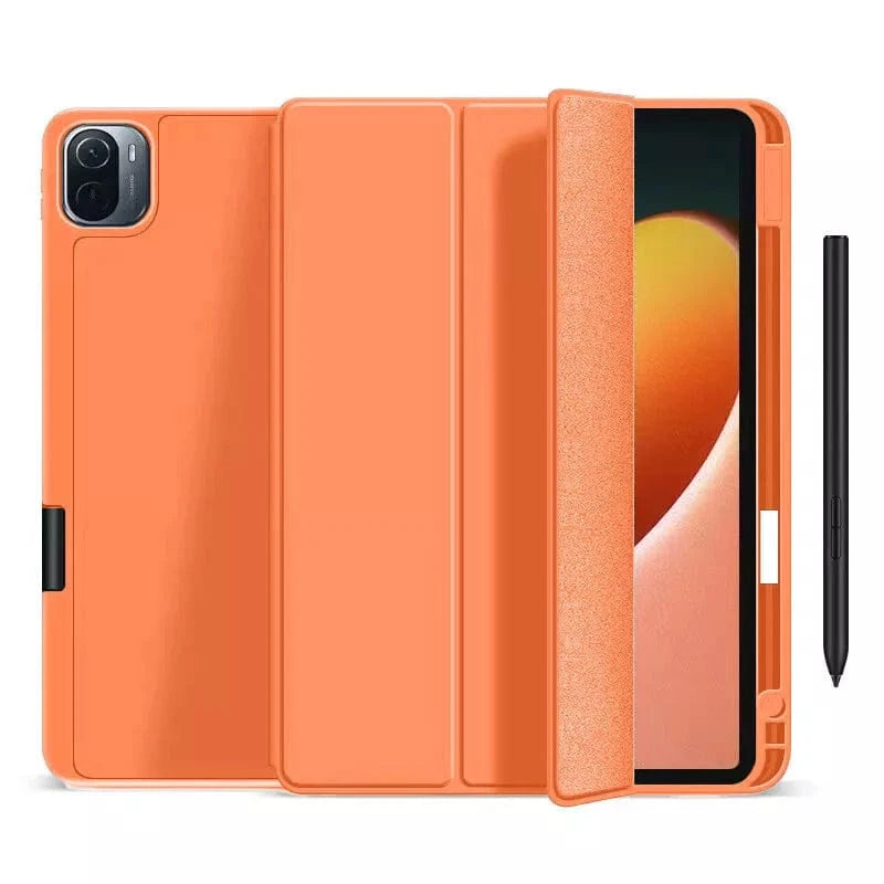Shockproof TPU Case for iPad Mini 6th Generation (8.3 Inch) with Apple Pencil Slot - Orange | Protective Cover for Work, School & Travel
