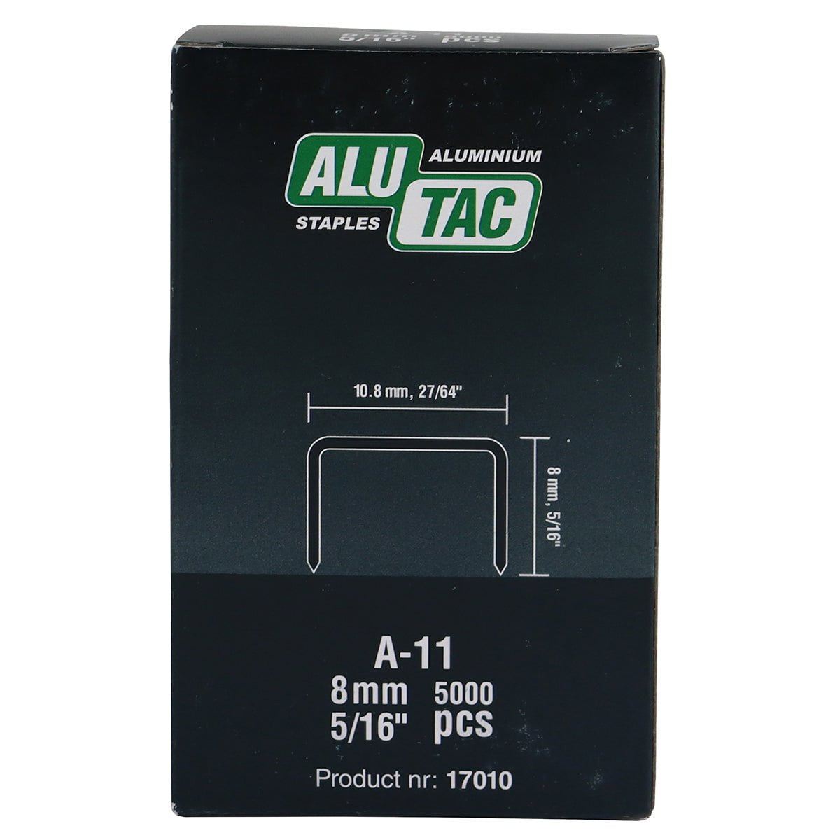 AluTac Aluminum Staples 140/8 - Heavy Duty Staples for Construction, Carpentry & DIY Projects - Pack of 5000 Staples - Ideal for Woodworking, Roofing & Fencing Applications