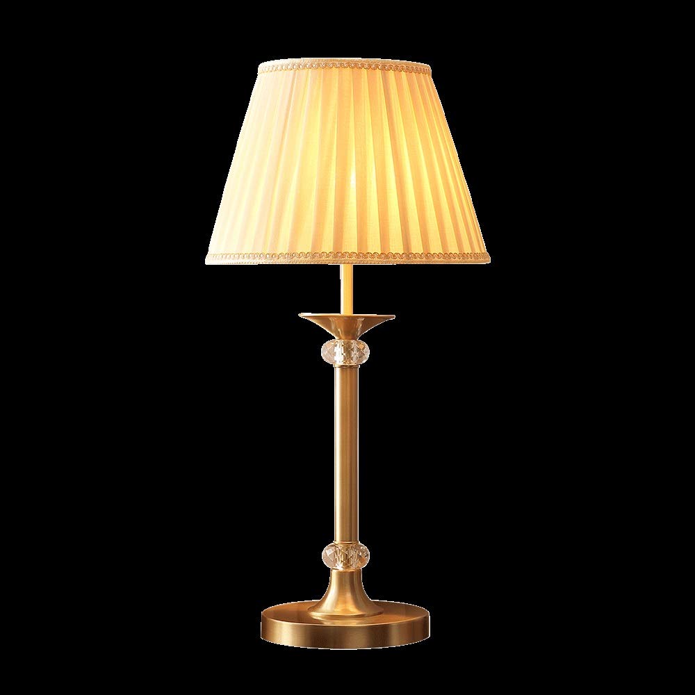 All-Copper Crystal Table Lamp - Luxury Bedside & Hotel Decor, Creative Home Lighting, 110-240V Compatible, Perfect for Thanksgiving Gifts & Elegant Living Spaces