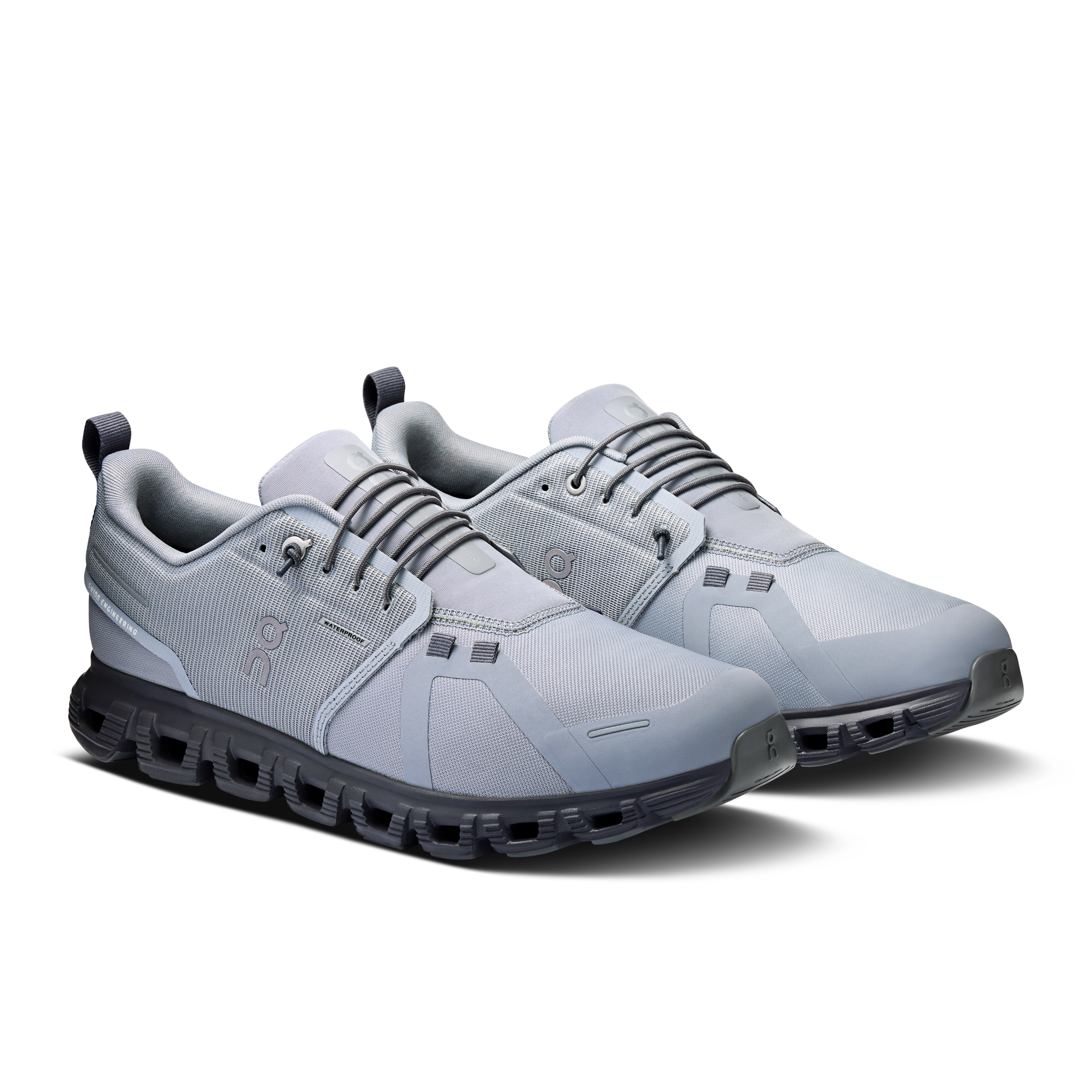 On Running Men's Cloud 6 WP Waterproof Trail Running Shoes - Alloy/Wolf Gray - Lightweight & Breathable for Hiking, Jogging, and Outdoor Adventures