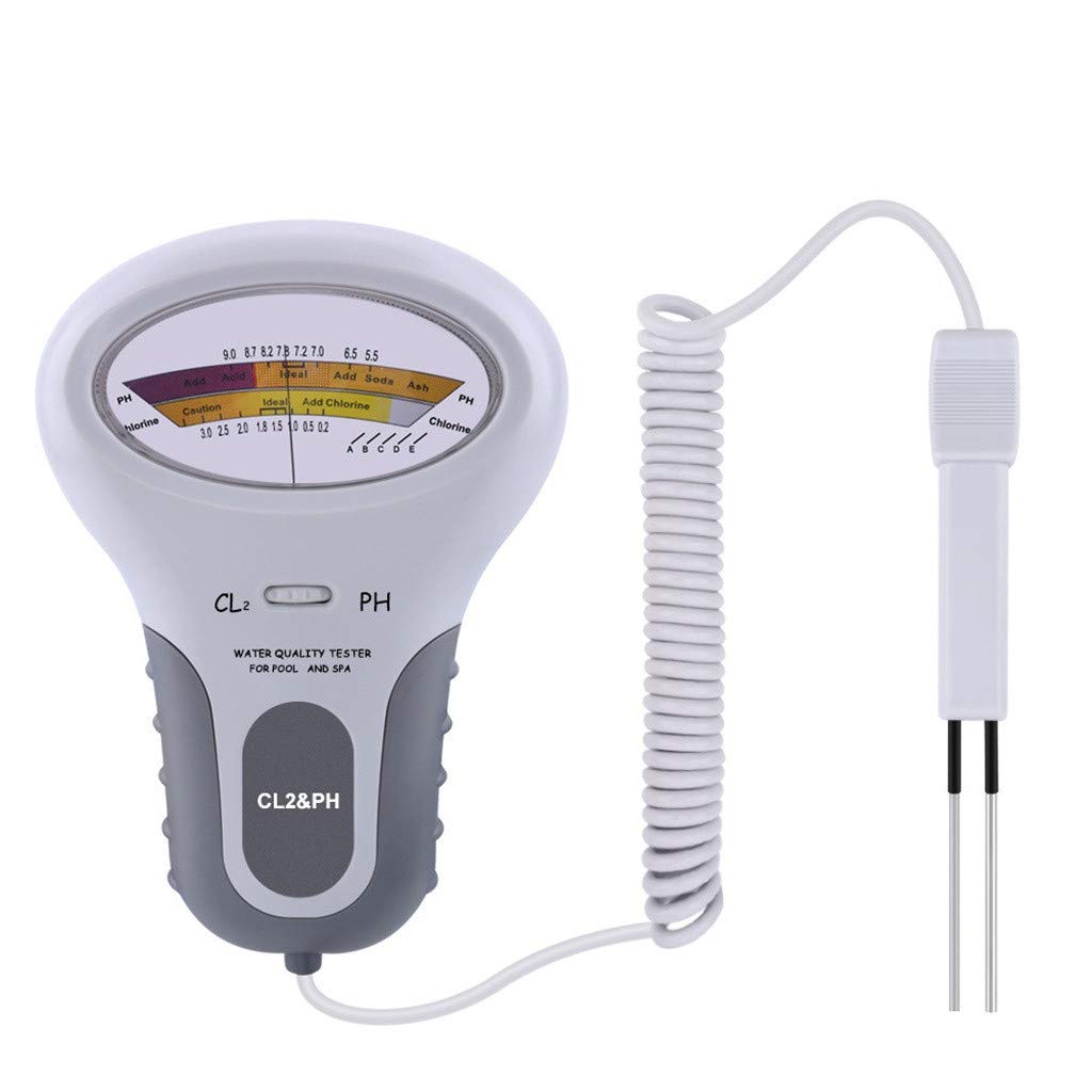 Portable Digital Water Quality Tester - 2-in-1 pH Level Meter Kit for Swimming Pools, Aquariums & Drinking Water | Accurate Water Analysis Monitor for Home, Lab & Outdoor Use