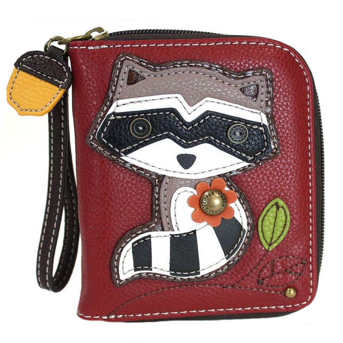 Chala Handbags Raccoon Print Zip-Around Wristlet Wallet - Stylish & Compact Clutch for Women, Perfect for Parties, Travel & Everyday Use