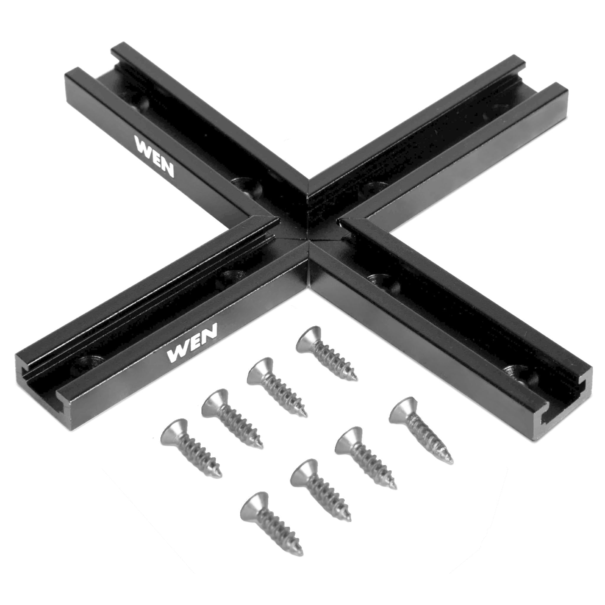 WEN WAT001 6-Inch Universal T-Track Intersection Kit for Woodworking - Perfect for Router Tables, Workbenches, and DIY Woodworking Projects