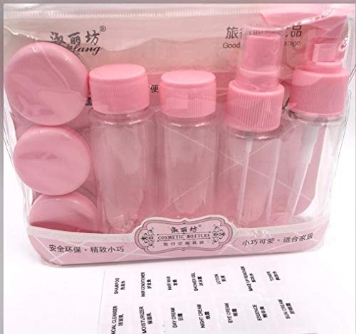 Vmitra Multipurpose Cosmetic & Toiletries Travel Pouch Kit with Empty Refillable Spray Bottles - Perfect for Airplane Carry-on, Gym Essentials, and Vacation Organization