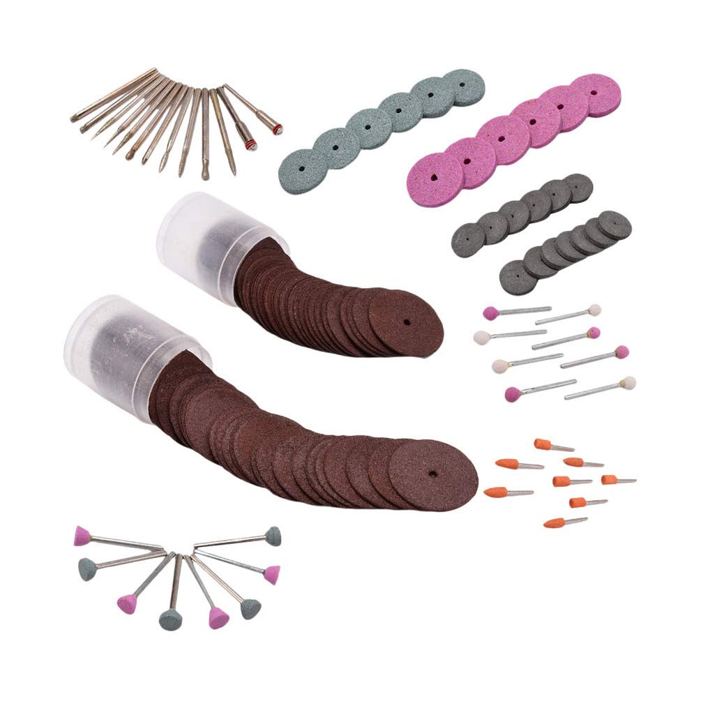 iplusmile 134Pcs Rotary Tool Kit with Electric Grinder, Polishing Pads, Needle Brushes & Accessories - Perfect for DIY Projects, Metal Polishing, Wood Carving & Home Improvement Tasks