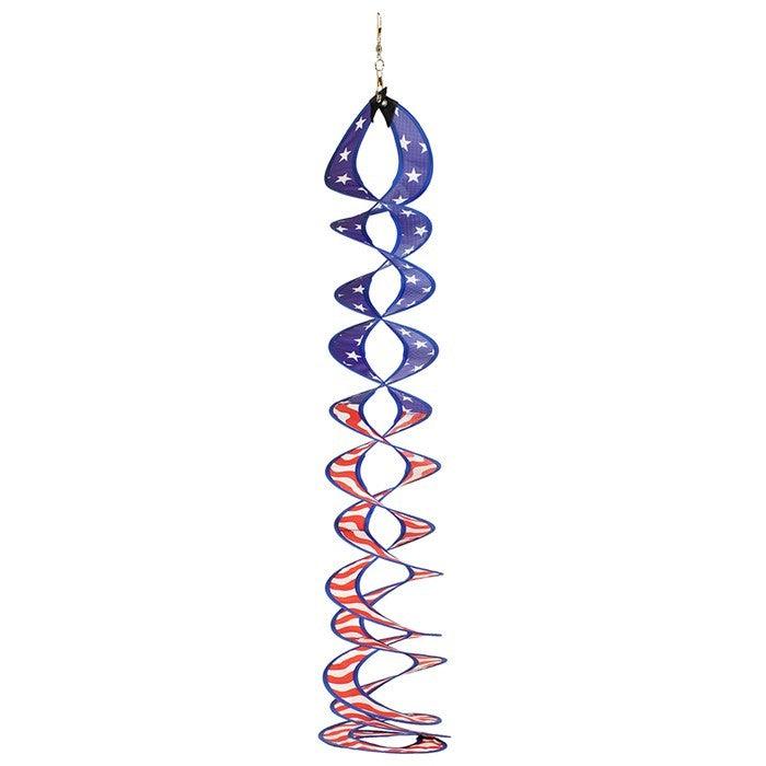 32 Stars & Stripes Duet Curlie - Patriotic Hair Accessories for Women & Girls - Perfect for 4th of July, Memorial Day & Independence Day Celebrations