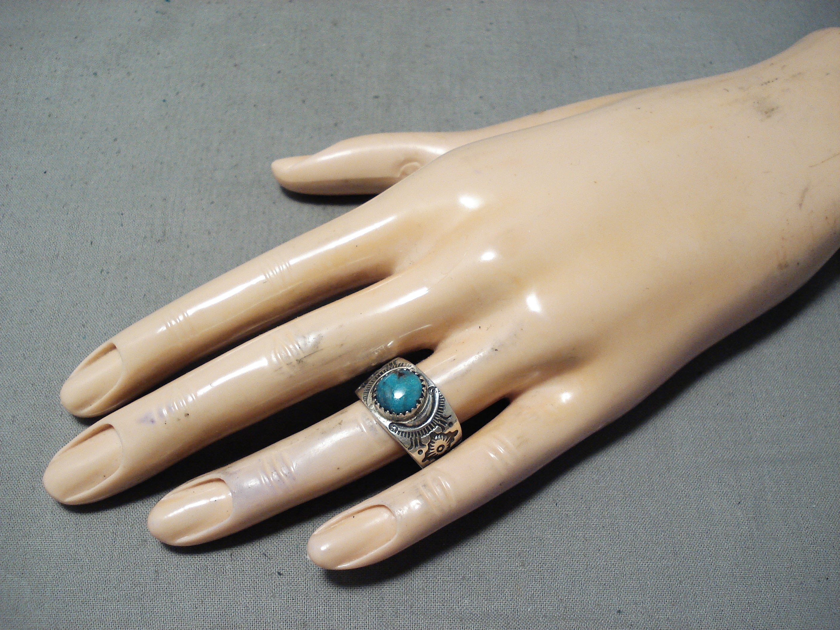 Authentic Native American Navajo Blue Diamond Turquoise Sterling Silver Ring for Women | Handmade Jewelry for Gifts, Weddings & Special Occasions