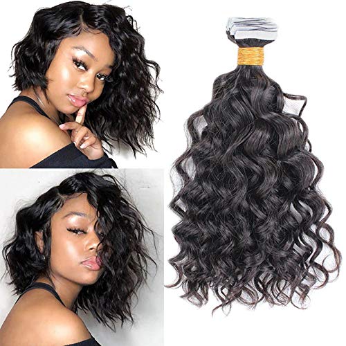 40pcs Tape-in Human Hair Extensions for Women - 100% Remy Human Hair, Skin Weft Tape, Loose Wave, 14