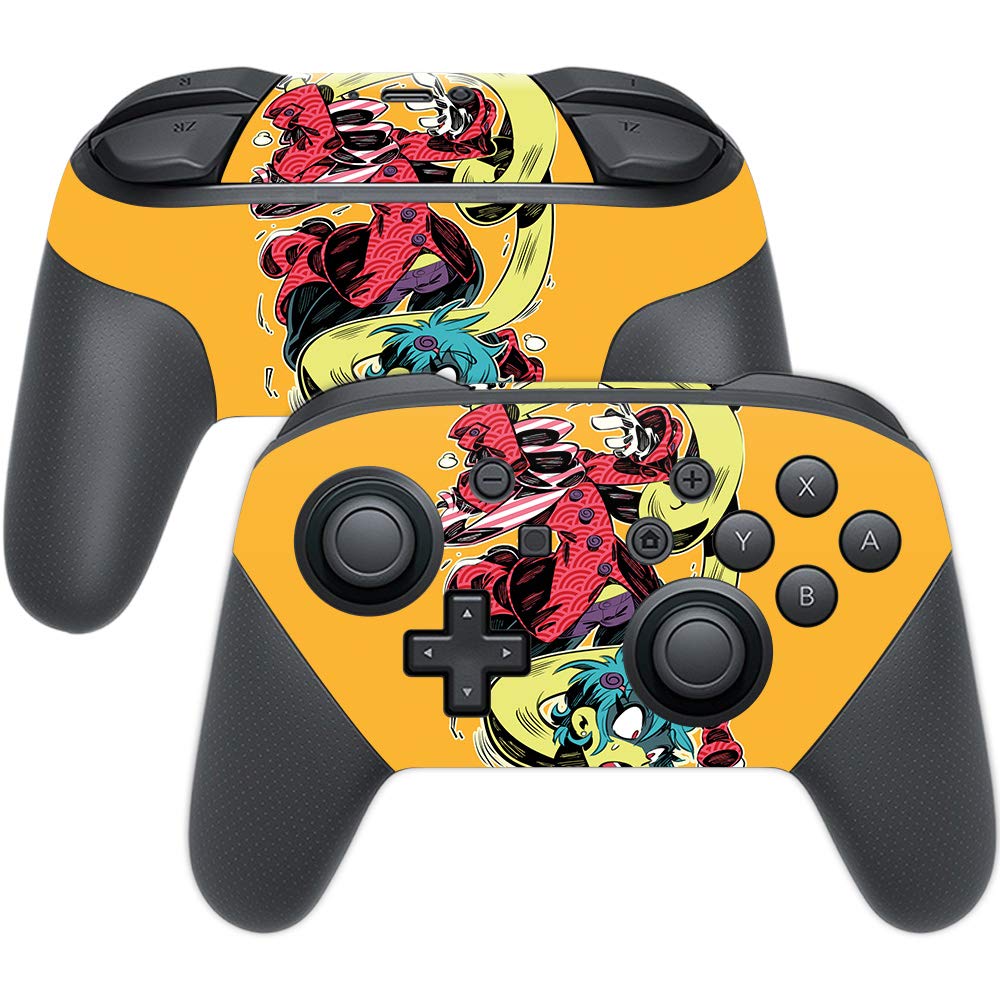 MightySkins Protective Vinyl Skin for Nintendo Switch Pro Controller - Rokurokubi Design | Durable, Customizable Decal Wrap Cover | Easy to Apply & Remove | Made in USA | Perfect for Gaming, Travel & Personalization