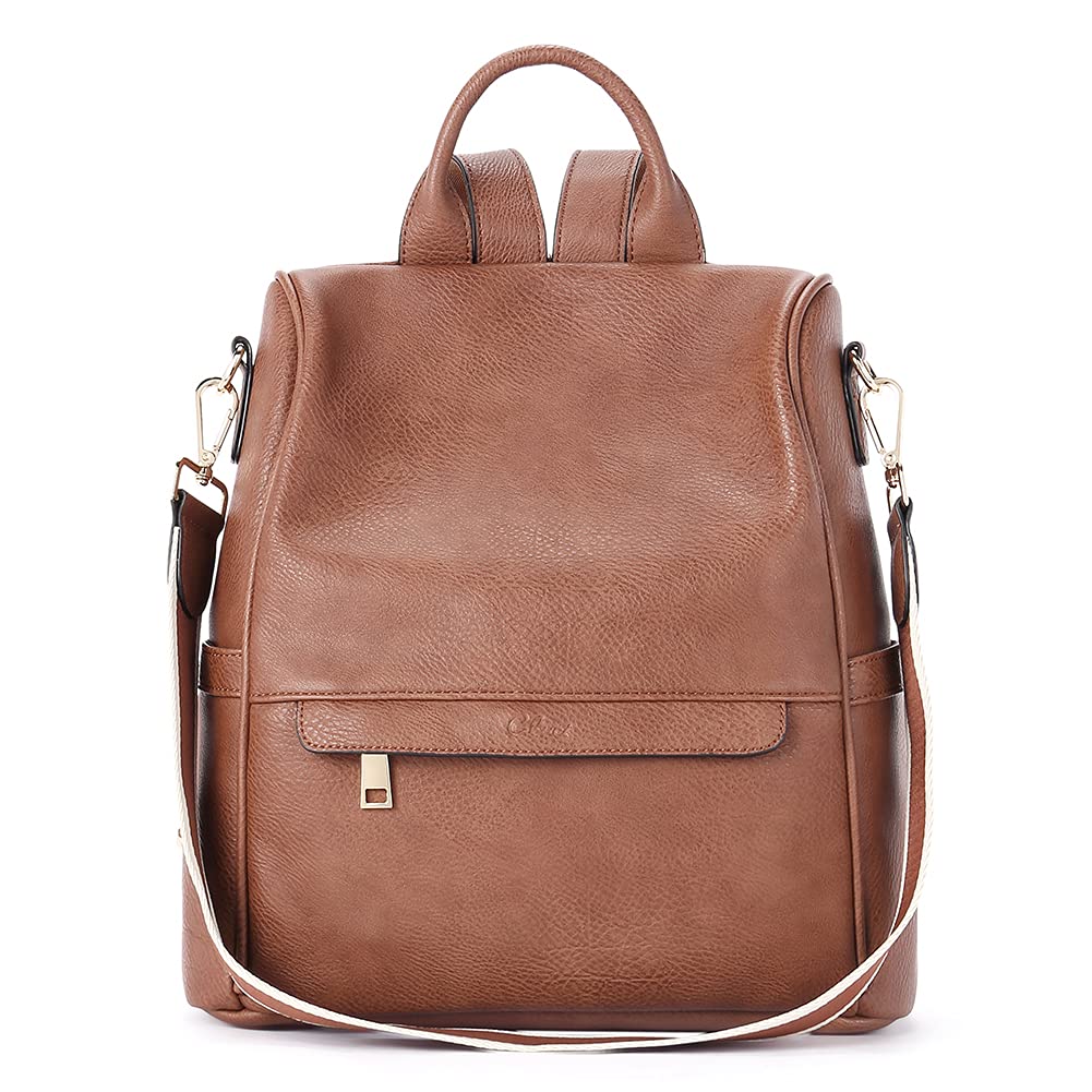 CLUCI Leather Anti-Theft Backpack Purse - Women's Travel Shoulder Bag for Work & Commute